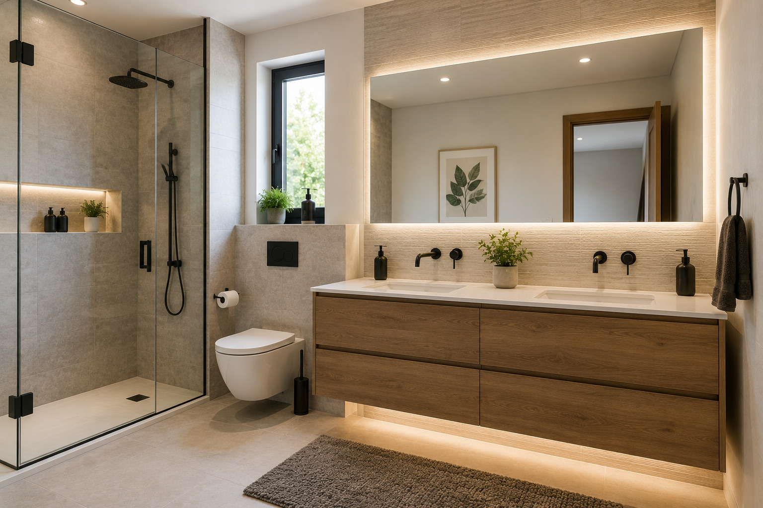 Baños modernos con muebles suspendidos: ventajas y cómo integrarlos con estilo