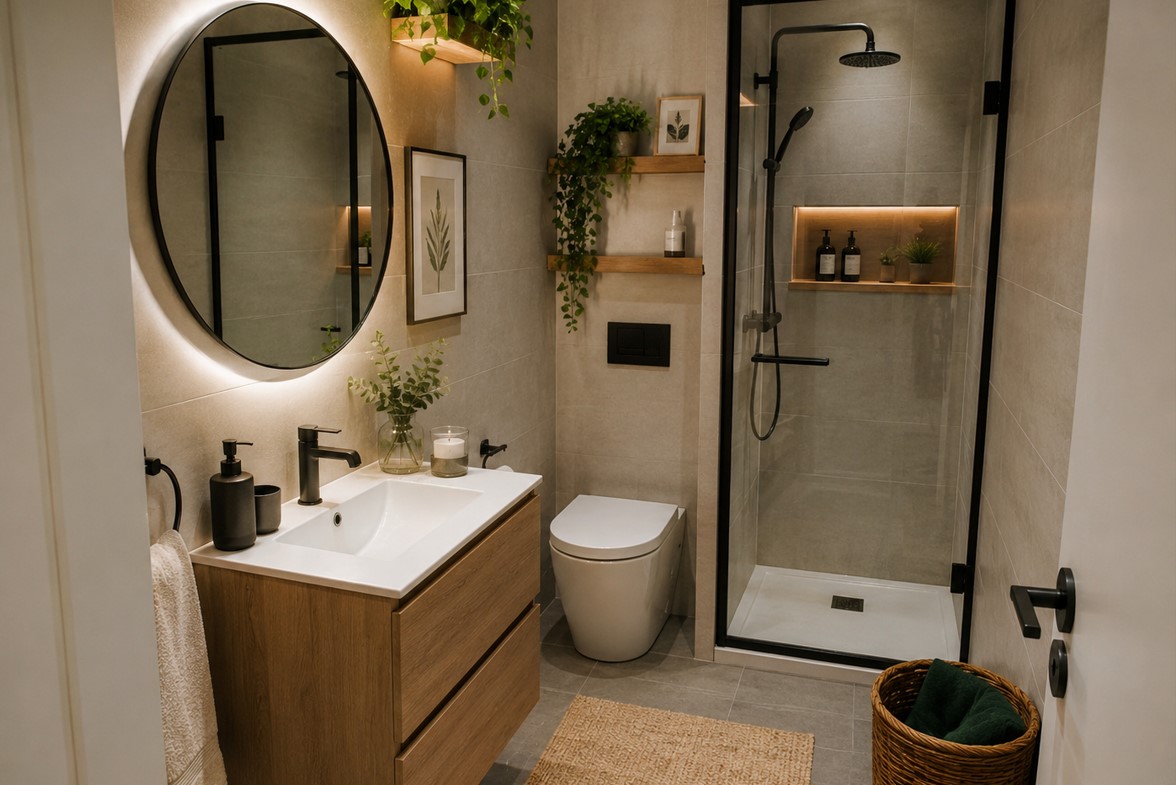 Cómo aprovechar un baño de menos de 4 metros cuadrados