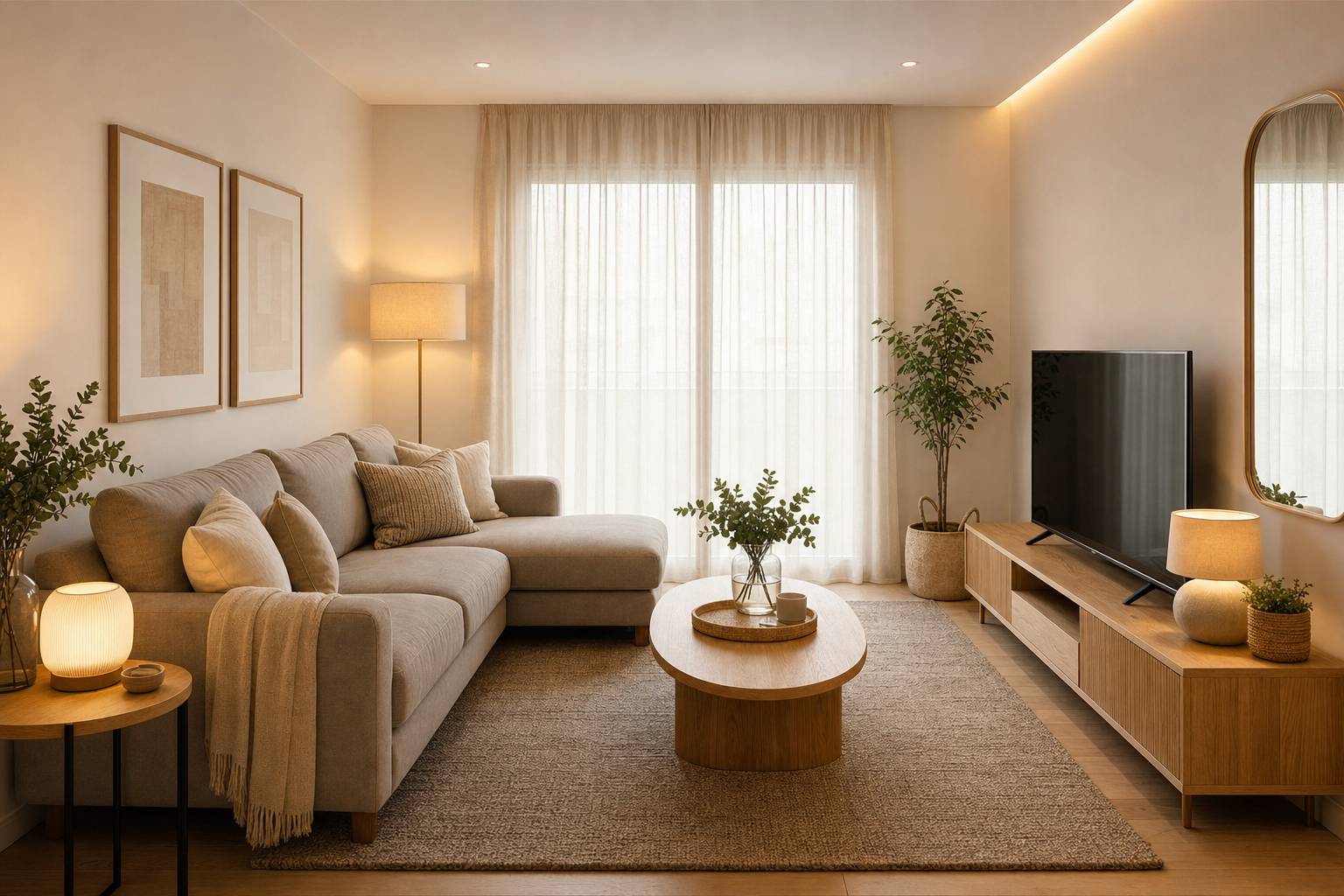 Cómo decorar un salón pequeño rectangular con sofá chaise longue