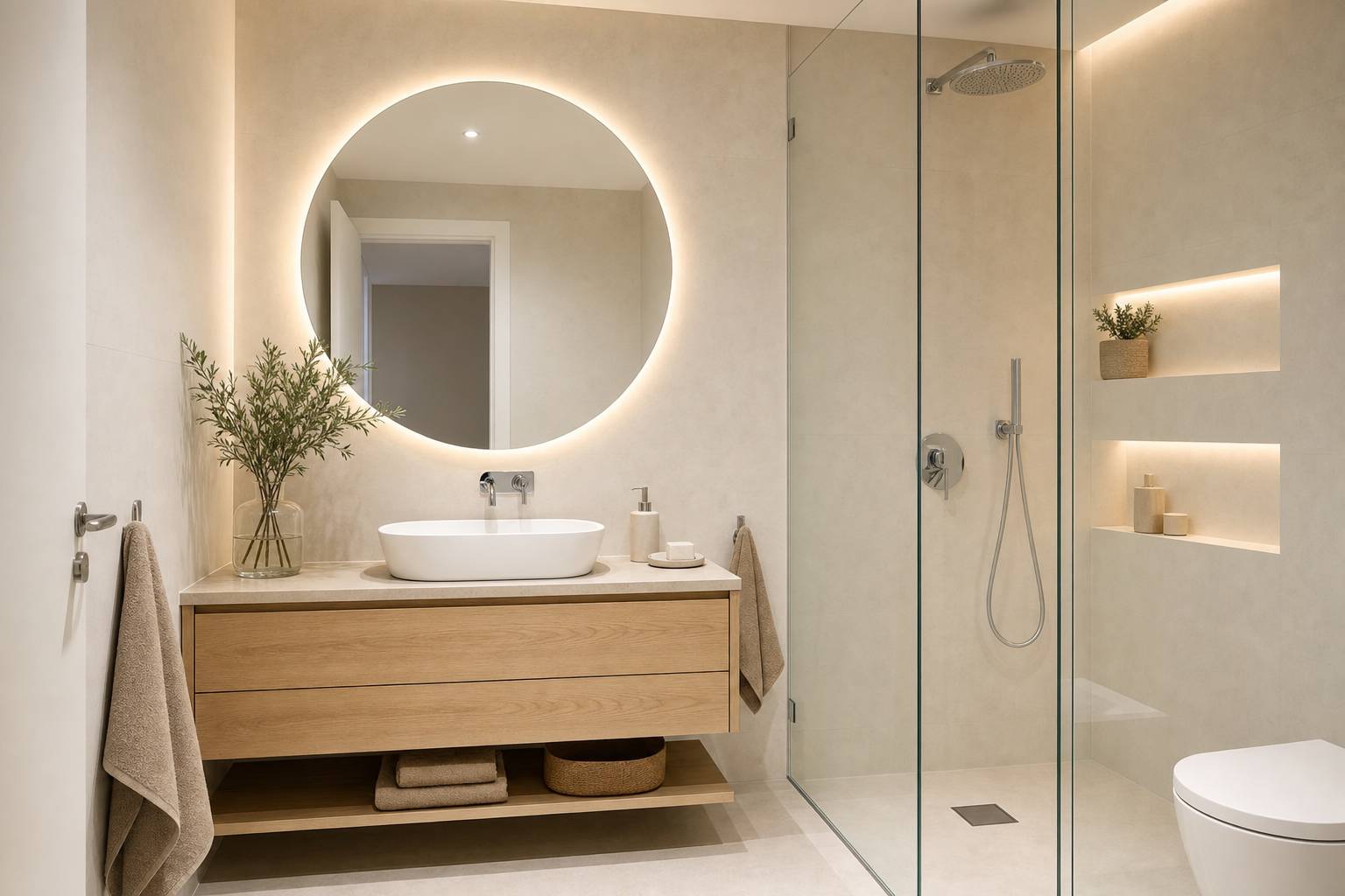 Ideas para decorar un baño sin ventanas y hacerlo más luminoso