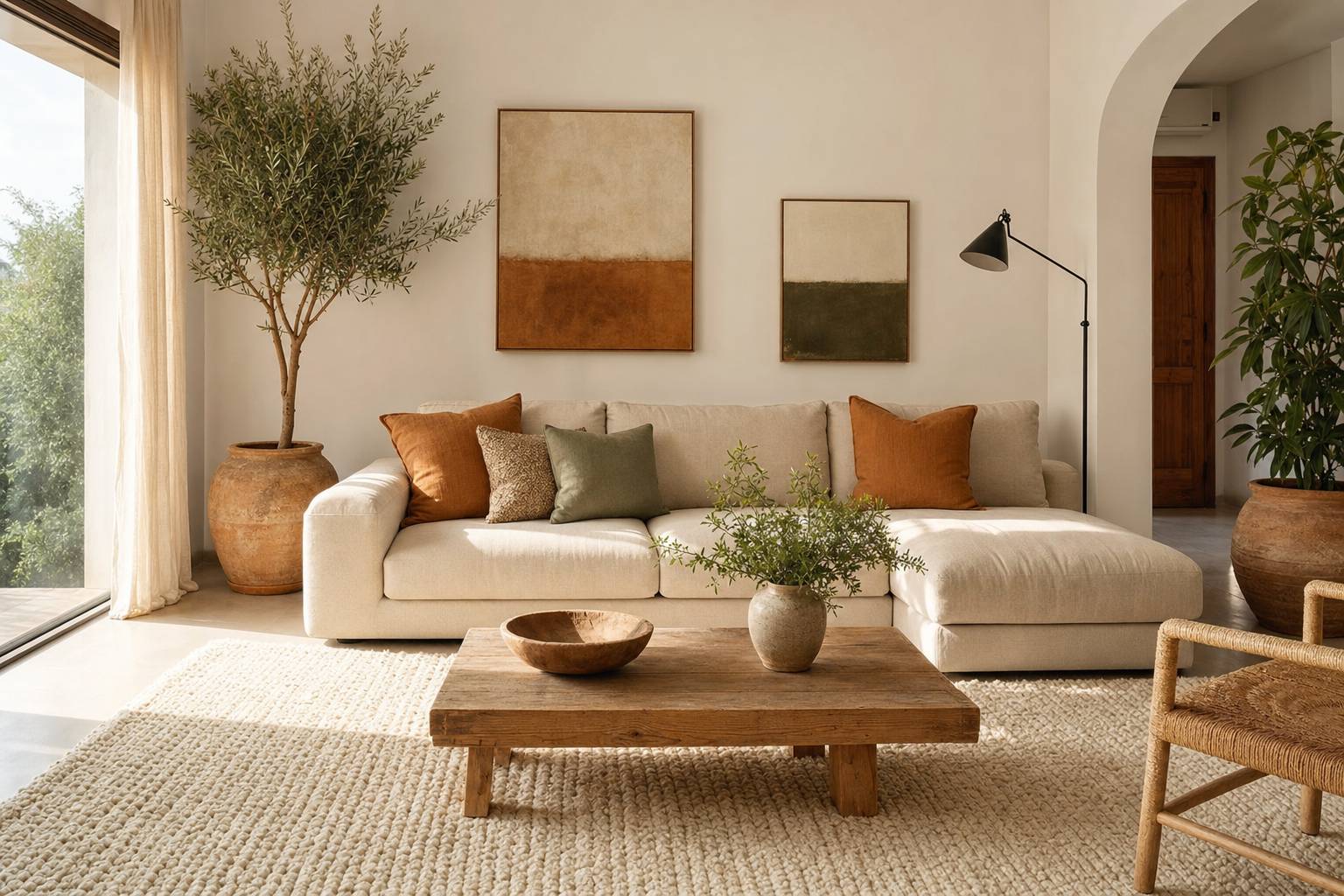 Ideas para decorar un salón con paredes blancas
